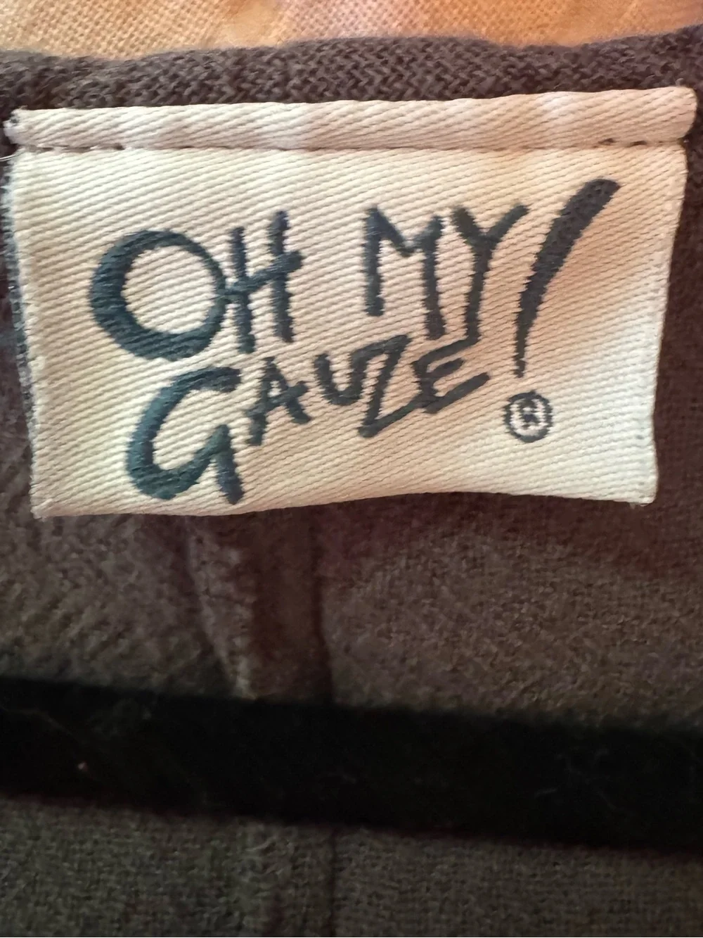 Oh My Gauze! 100% Cotton Bubble Hem Tunic Dress OS Taupe Lagenlook
